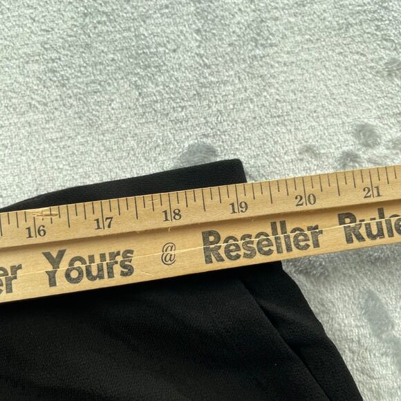 Wilt Pants Womens Large Black Crepe Draped Sheer Pockets Cropped Made in USA - Picture 7 of 16